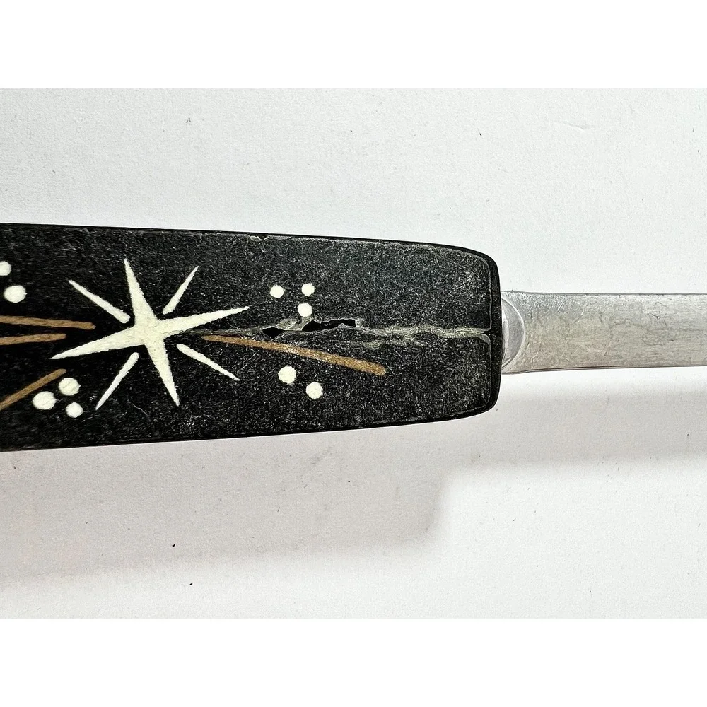 Vintage Atomic Starburst Meat‎ Fork: MCM Stainless Steel Carving Utensil USA